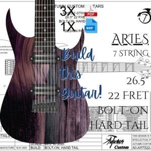 Aries 7 String 26.5" 22 Fret Bolt-on Hard Tail