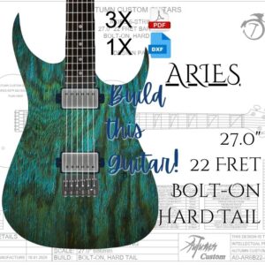 Aries 6 String 27.0" 22 Fret Bolt-on Hard Tail