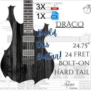 Draco 6 String 24.75" 24 Fret Bolt-on Hard Tail