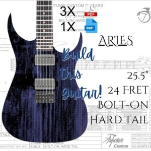Aries 6 String 25.5" 24 Fret Bolt-on Hard Tail