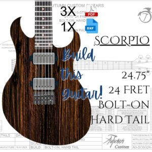 Scorpio 6 String 24.75" 24 Fret Bolt-on Hard Tail